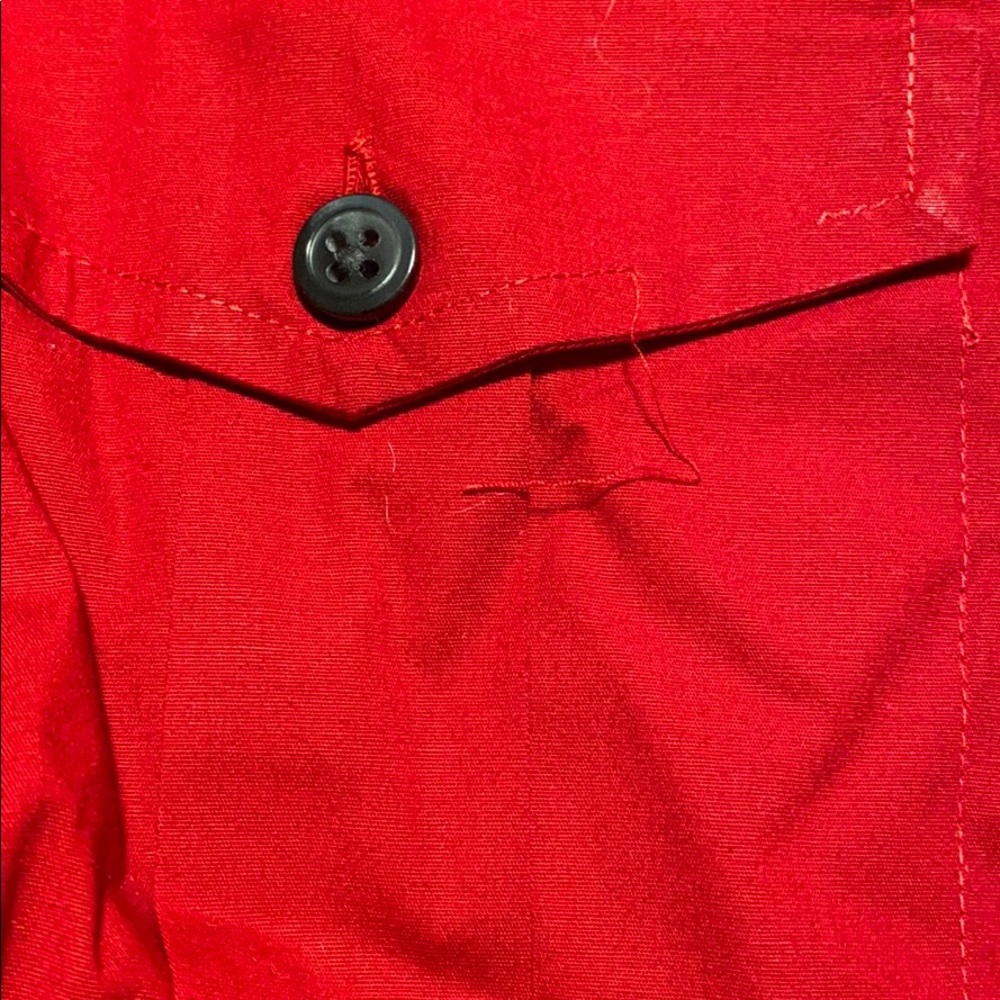 Express Fitted Sport Button Down - Red - image 2